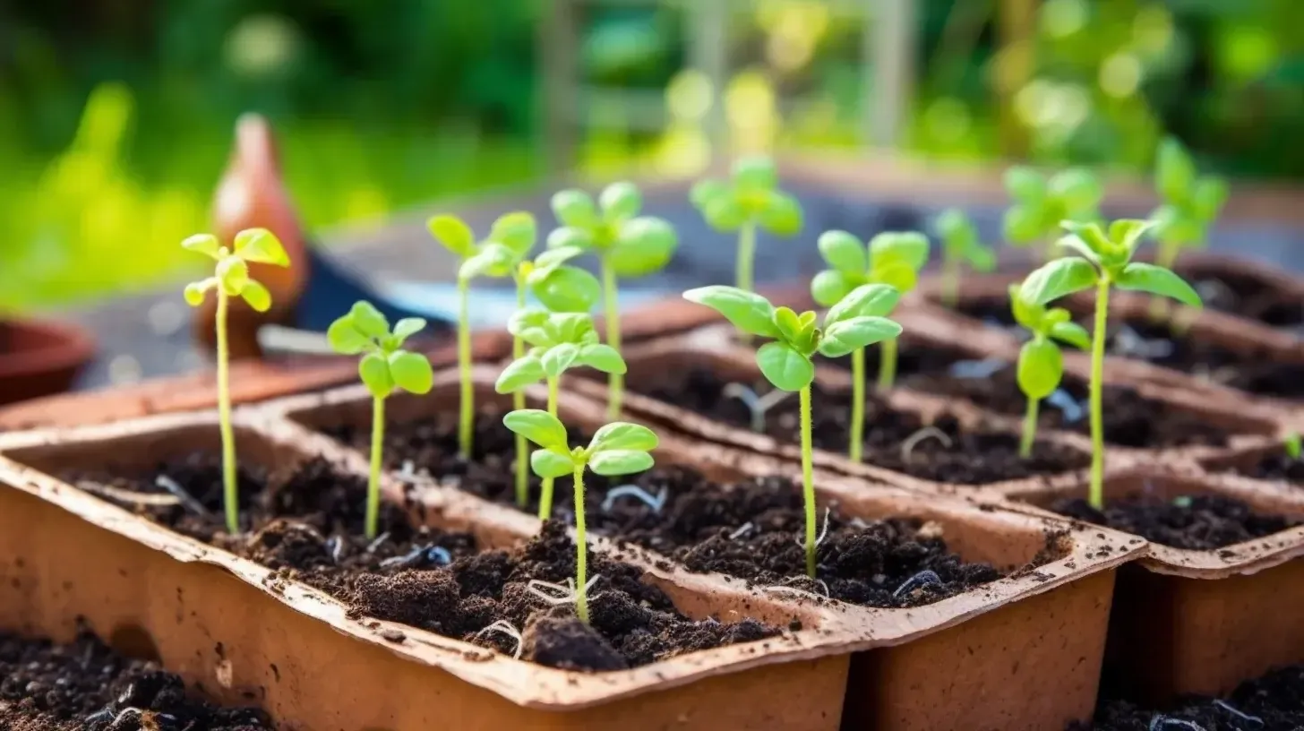 Young seedlings establishing roots in Oregon Super Soil