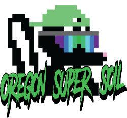 oregon super soil logo text skunk with pit viper sunglasses